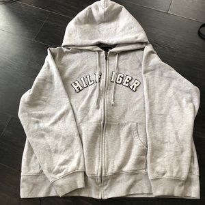 Vintage Tommy Hilfiger Gray ZIP Up Hoodie